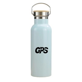 750ml matte paint double wall sport water bottle with bamboo handle lid
