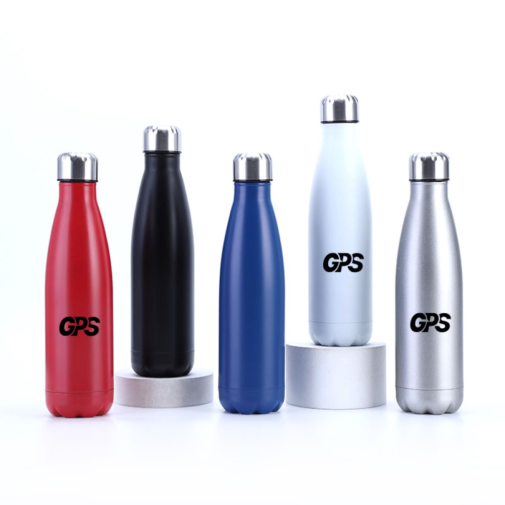 500ml double wall cola shaped flask bottle with SS lid