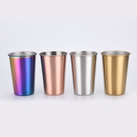 500ml single wall SS304 beer cup with custom logo