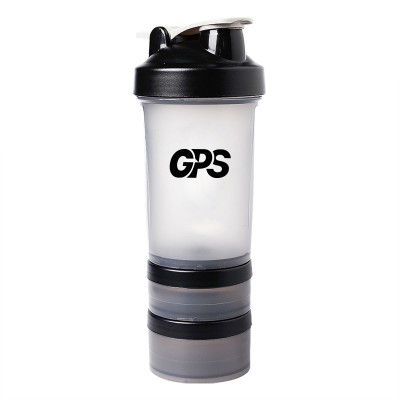 450ml plastic shaker bottle with SS shaker ball and storage for protein powder