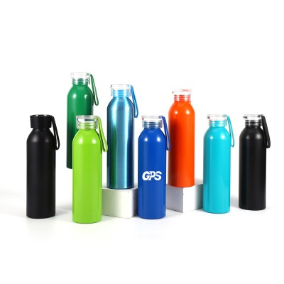 600ml Customized Promotional Aluminum Sport Water Bottle With Lid