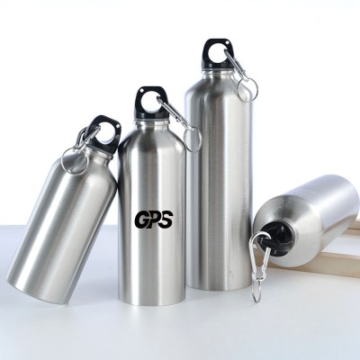 500ml single wall stainless steel 304 material sport water bottle with carabiner