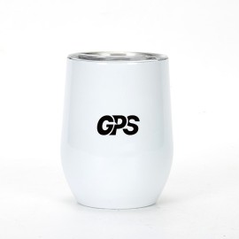 12oz SS304 Coffee Mugs Double Walled Egg Wine Cup With Lid