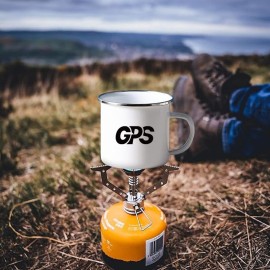 12OZ enaml mug with stainless steel rim