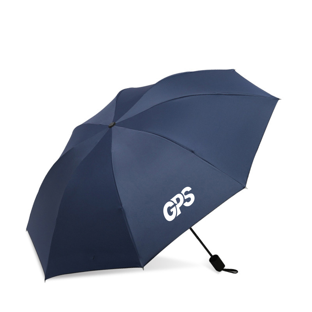 Manual opening and closing of folding travel umbrella