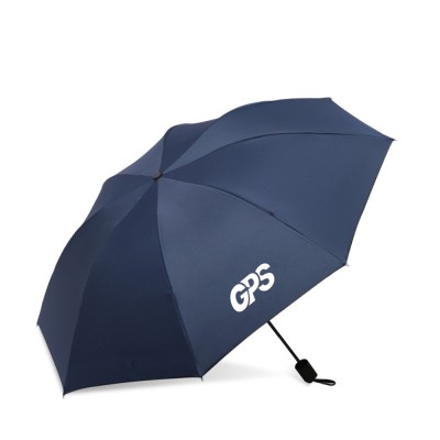 Manual opening and closing of folding travel umbrella