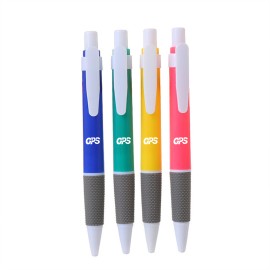 Plastic ballpoint pen press type with custom logo