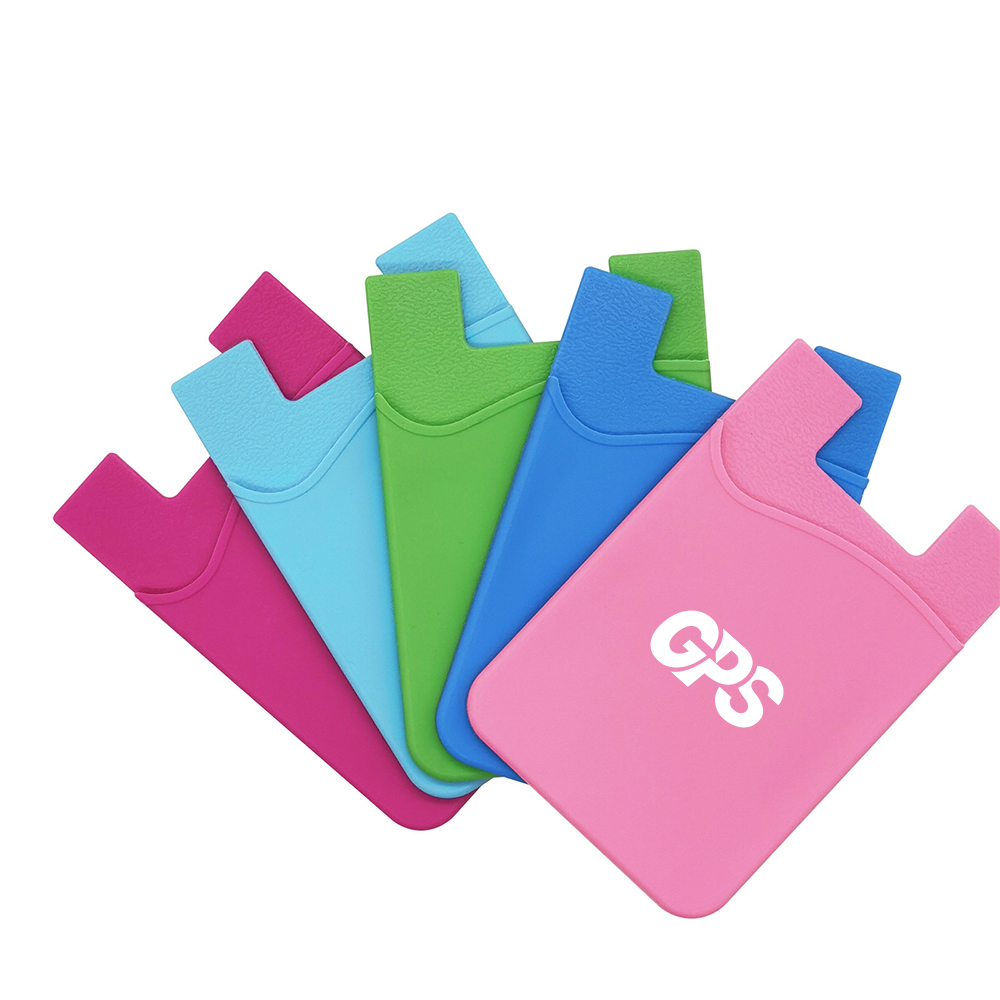 Silicone Phone wallet with Custom Imprint Adhesive Card Holder