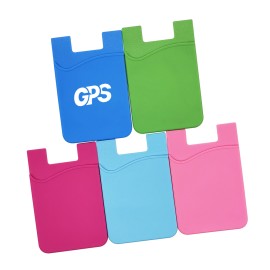 Silicone Phone wallet with Custom Imprint Adhesive Card Holder