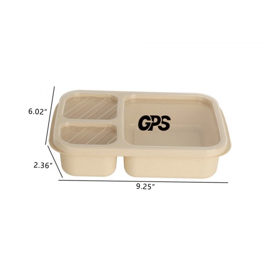 Wheat Straw Grid Insulated Lunch Box
