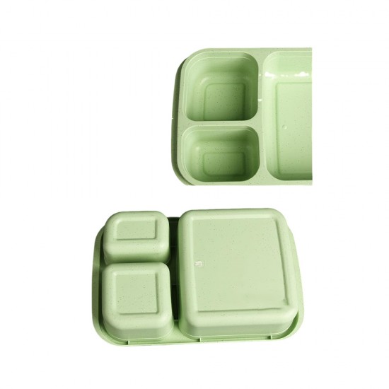 Wheat Straw Grid Insulated Lunch Box