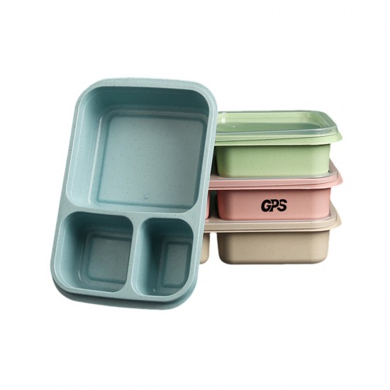 Wheat Straw Grid Insulated Lunch Box