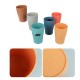Wheat Straw Couple Toothbrush Mouthwash Cup