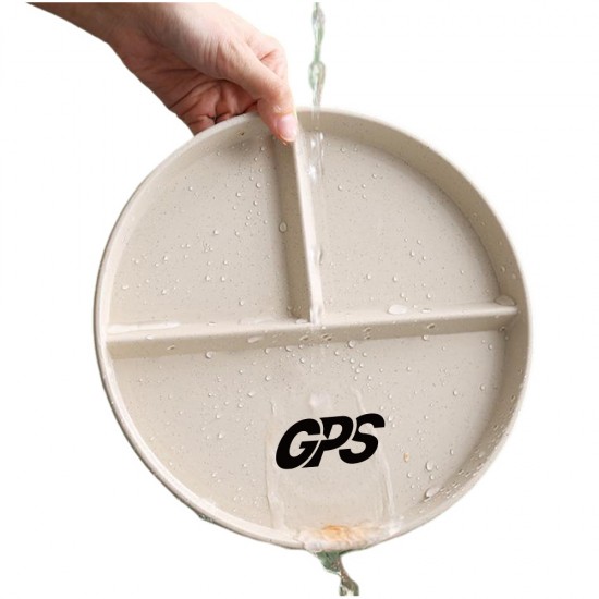 Wheat Straw Three Divider Plate