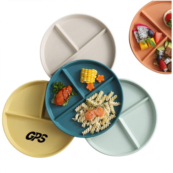 Wheat Straw Three Divider Plate