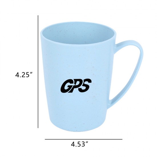 Wheat Straw Mouthwash Cup with Handle