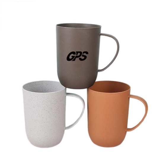 Retro Wheat straw Drinking Cup with Handle 