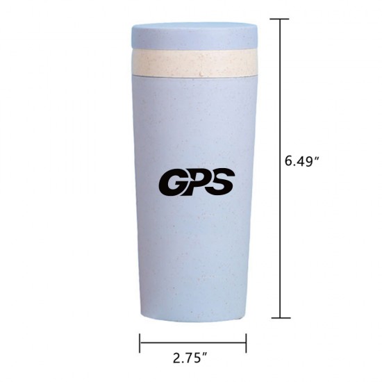 10 OZ. Wheat Straw Double-layer Insulated Bottle