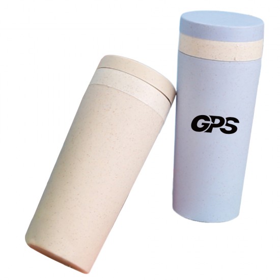 10 OZ. Wheat Straw Double-layer Insulated Bottle