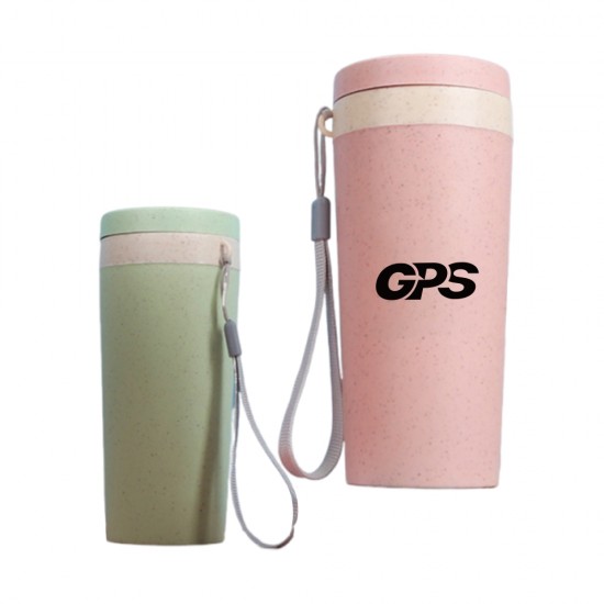 10 OZ. Wheat Straw Double-layer Insulated Bottle