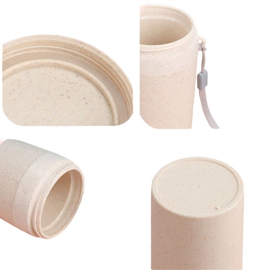 10 OZ. Wheat Straw Double-layer Insulated Bottle