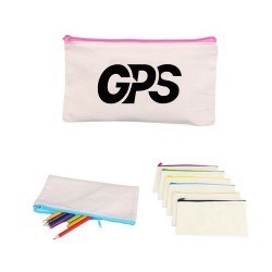 Canvas Zipper Pen Case