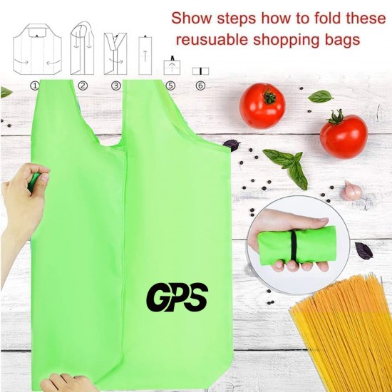 210T Polyester Reusable Grocery Shopping Bags
