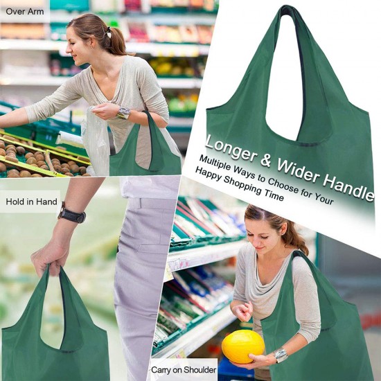 210T Polyester Reusable Grocery Shopping Bags