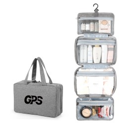 4 Sections Foldable Hanging Toiletry Bag Travel Organizer