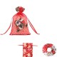 7 " Christmas Patterned Drawstring Gauze Bag