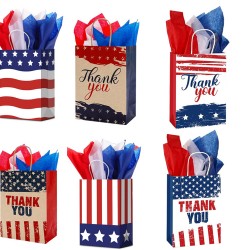 8 5/8 " Patriotic Gift Bag With Handle