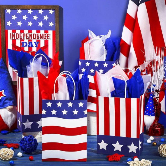 8 5/8 " Patriotic Gift Bag With Handle