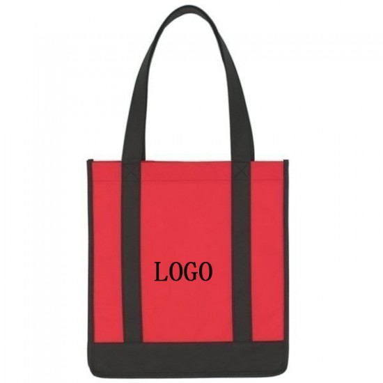 Non-Woven Two-Tone Shopper Tote Bag