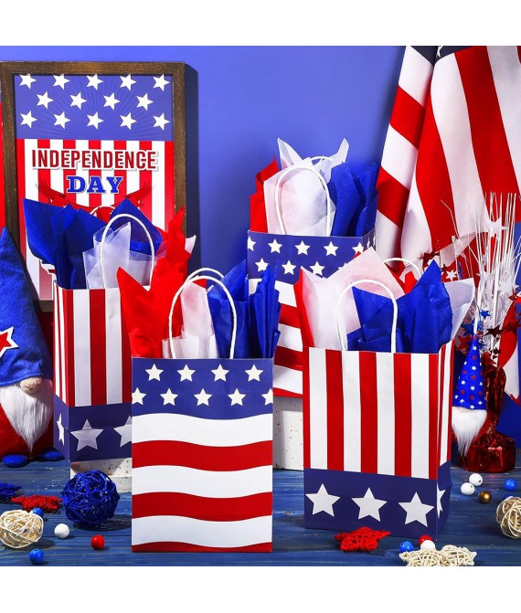 8 5/8 " Patriotic Gift Bag With Handle