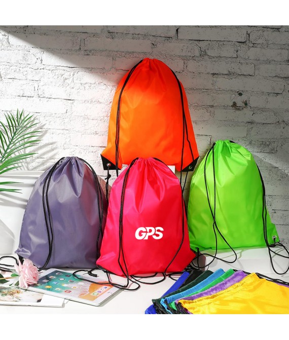 Customized Polyester Patterned Drawstring Backpack