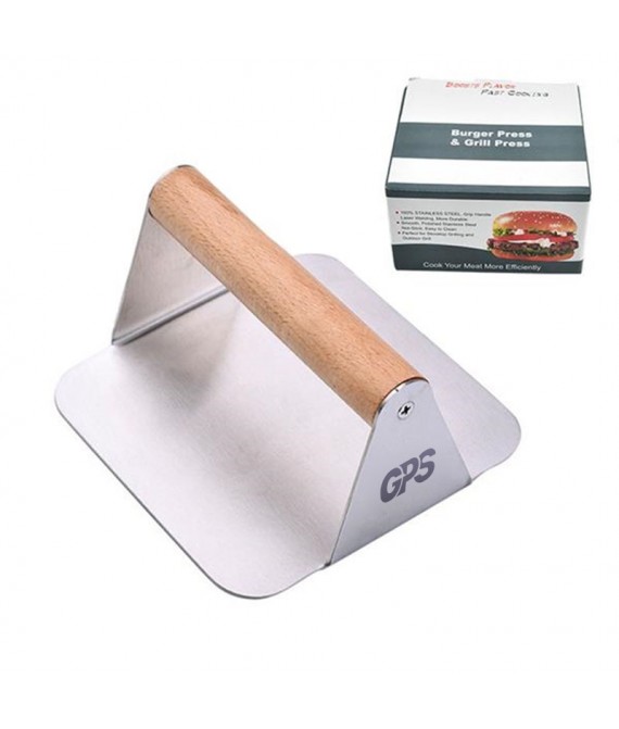 5 5/8 " Stainless Steel Burger Patty Press -Square