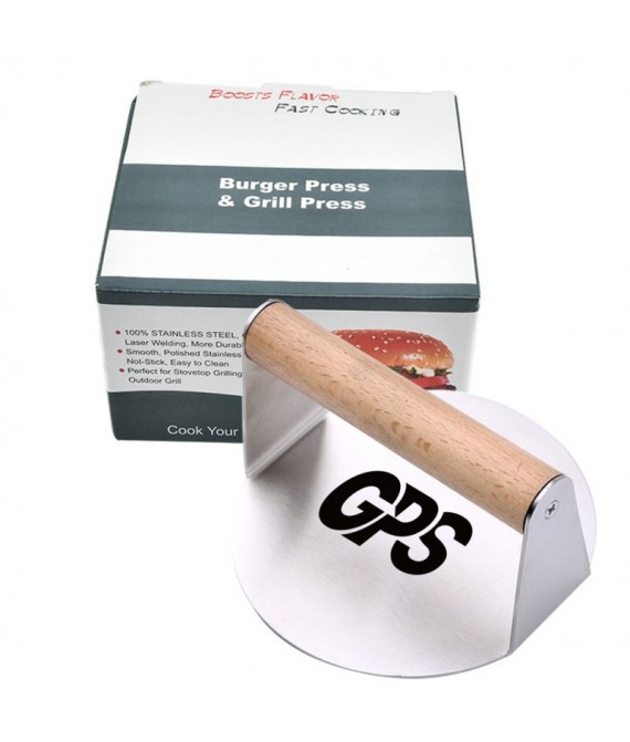 5 5/8 " Stainless Steel Burger Patty Press -Square