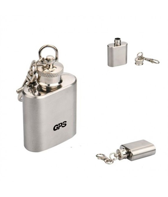 1 OZ Stainless Steel Flask Bottle With Keychain