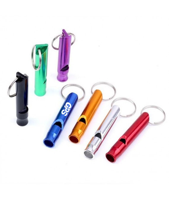 1 7/8 " Aluminum Alloy Safety Whistle with Key Ring