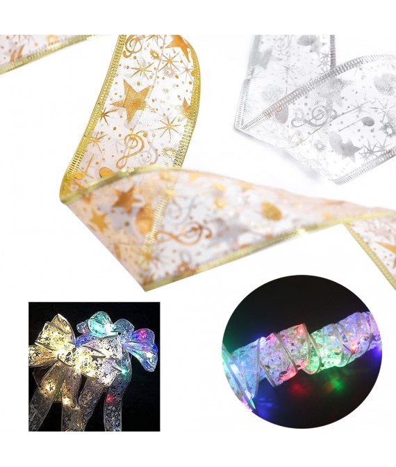 2 " Width Christmas Tree Ribbon Lights