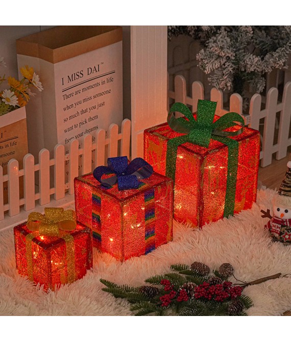 3 PCS Set Christmas Glow Gift Box