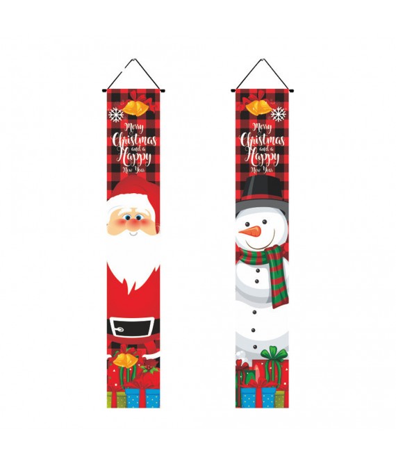 100 D Christmas Couplets Hanging Flags