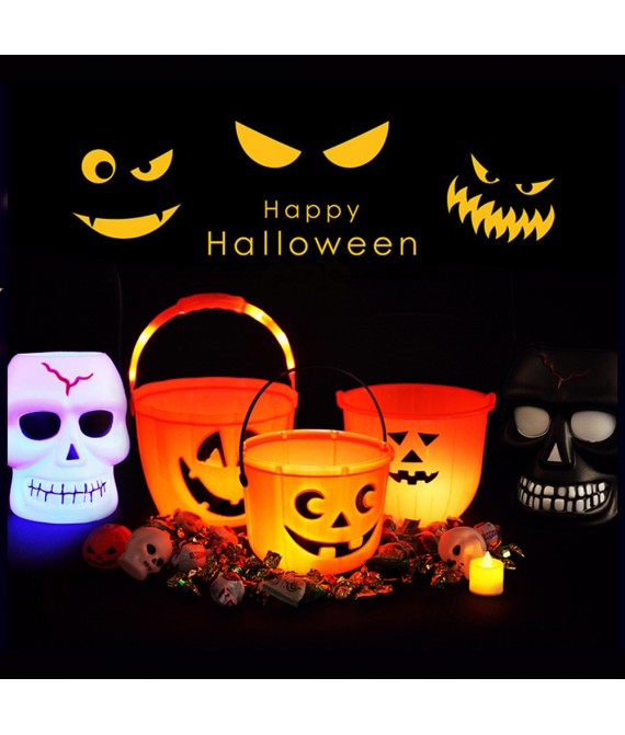 8 1/4 " Halloween Glowing Bucket