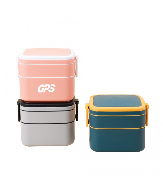 6 " Portable Double-Decker Bento Lunch Box