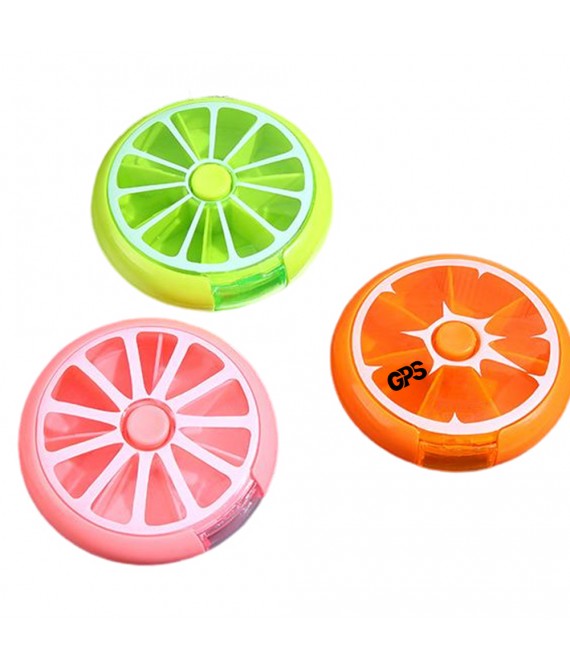 7 Compartments Round Medicine Organizer