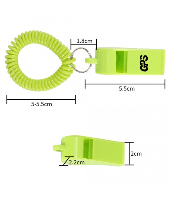 2 1/8 " Colorful Whistle With Spiral Bracelet