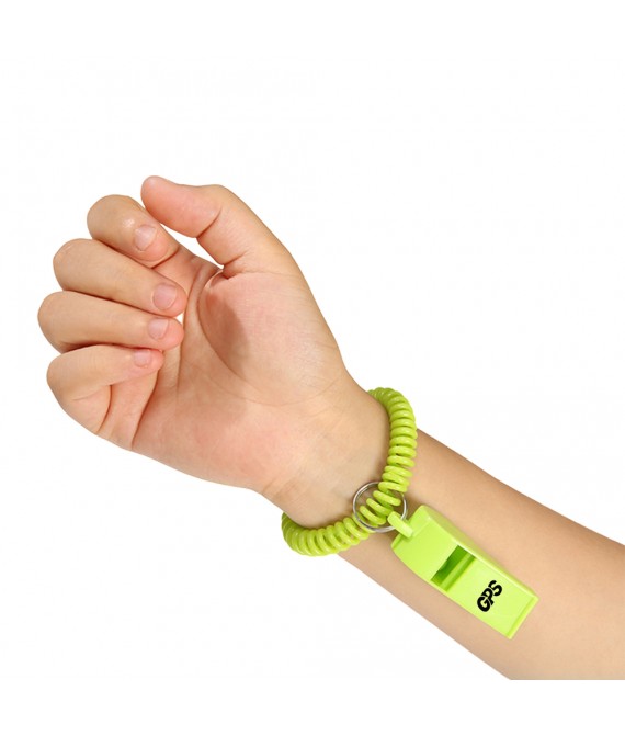 2 1/8 " Colorful Whistle With Spiral Bracelet