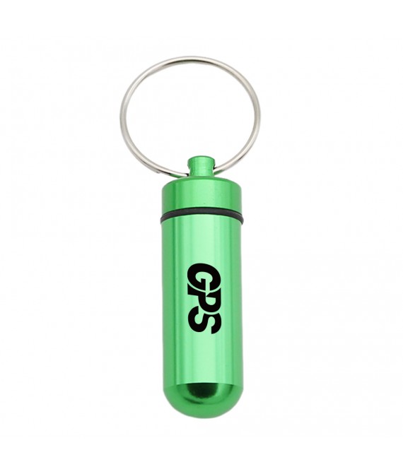1 7/8 " Aluminium Alloy Pill Case With Keychain