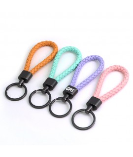 4 3/4 " Braided Woven Rope Rings Keychain