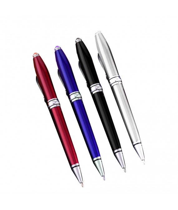 5 3/8 " Metal Ballpoint Pen with LED Light 